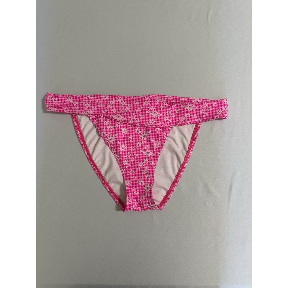 Lilly Pulitzer Bikini Bottoms Size 12‎ Pink Gingham Floral Swim Bottoms